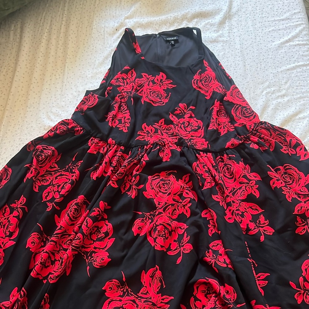 Rose tea length dress